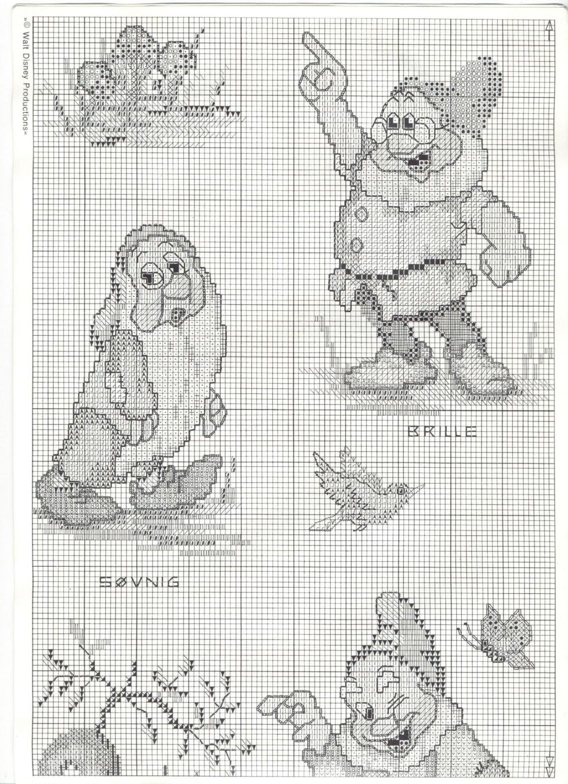 Schema punto croce Banner Biancaneve 2