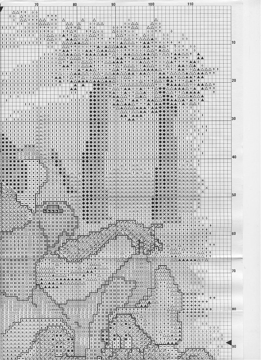 Schema punto croce Biancaneve Prato 3