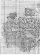 Schema punto croce Biancaneve Letto 2