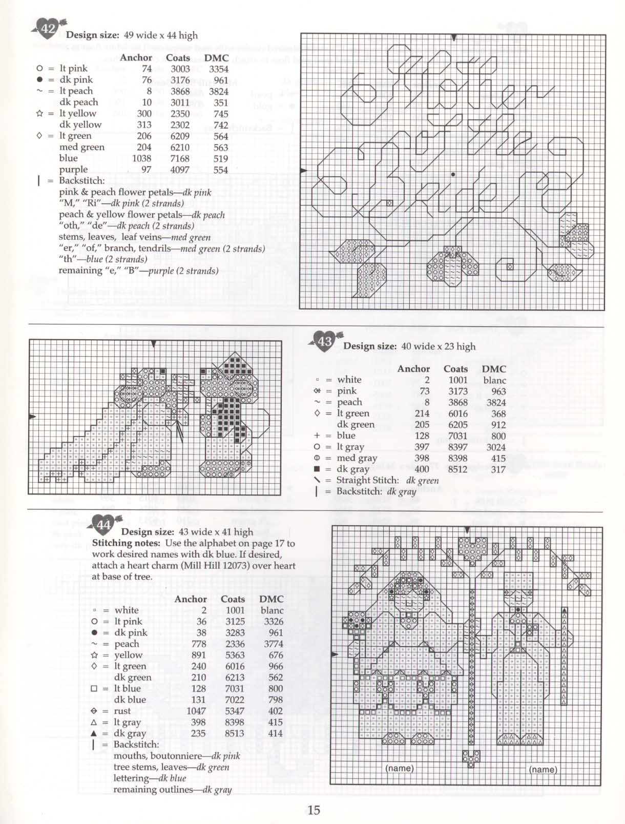 Schema punto croce Matrimonio 14