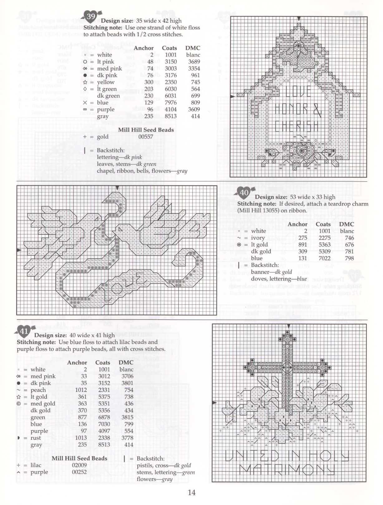 Schema punto croce Matrimonio 17