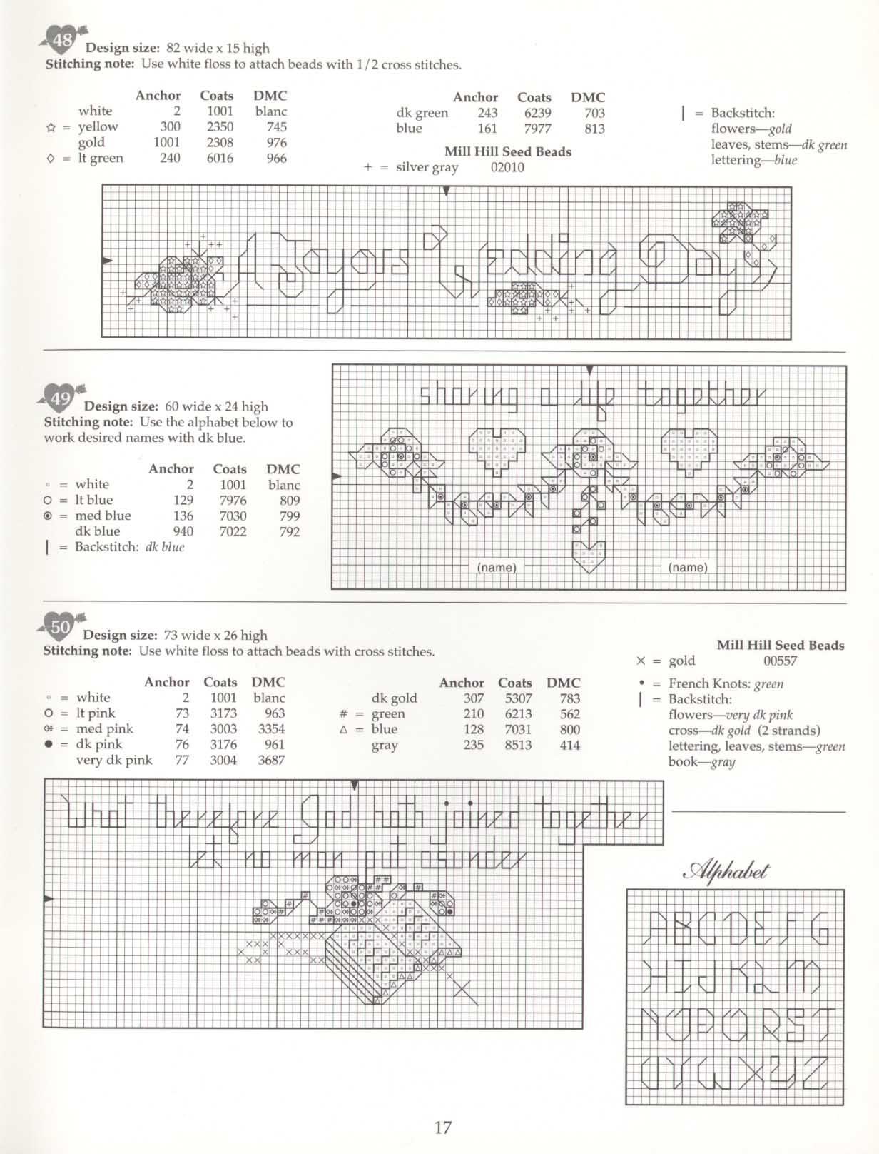 Schema punto croce Matrimonio 18