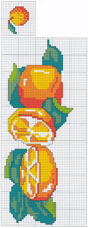 Schema punto croce Arance 07