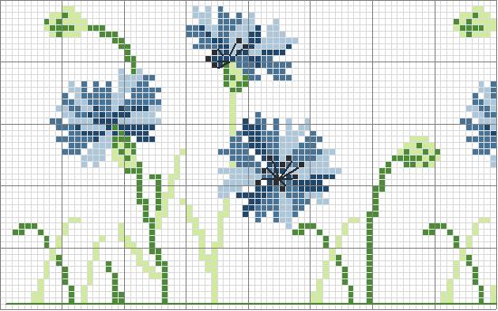 Schema punto croce Asciugamani 02