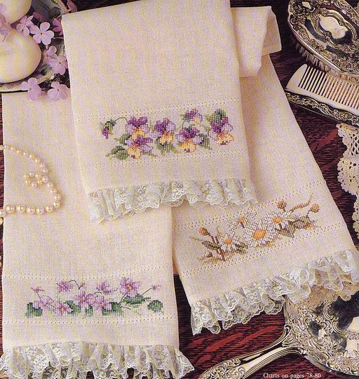 Schema punto croce Asciugamani 04