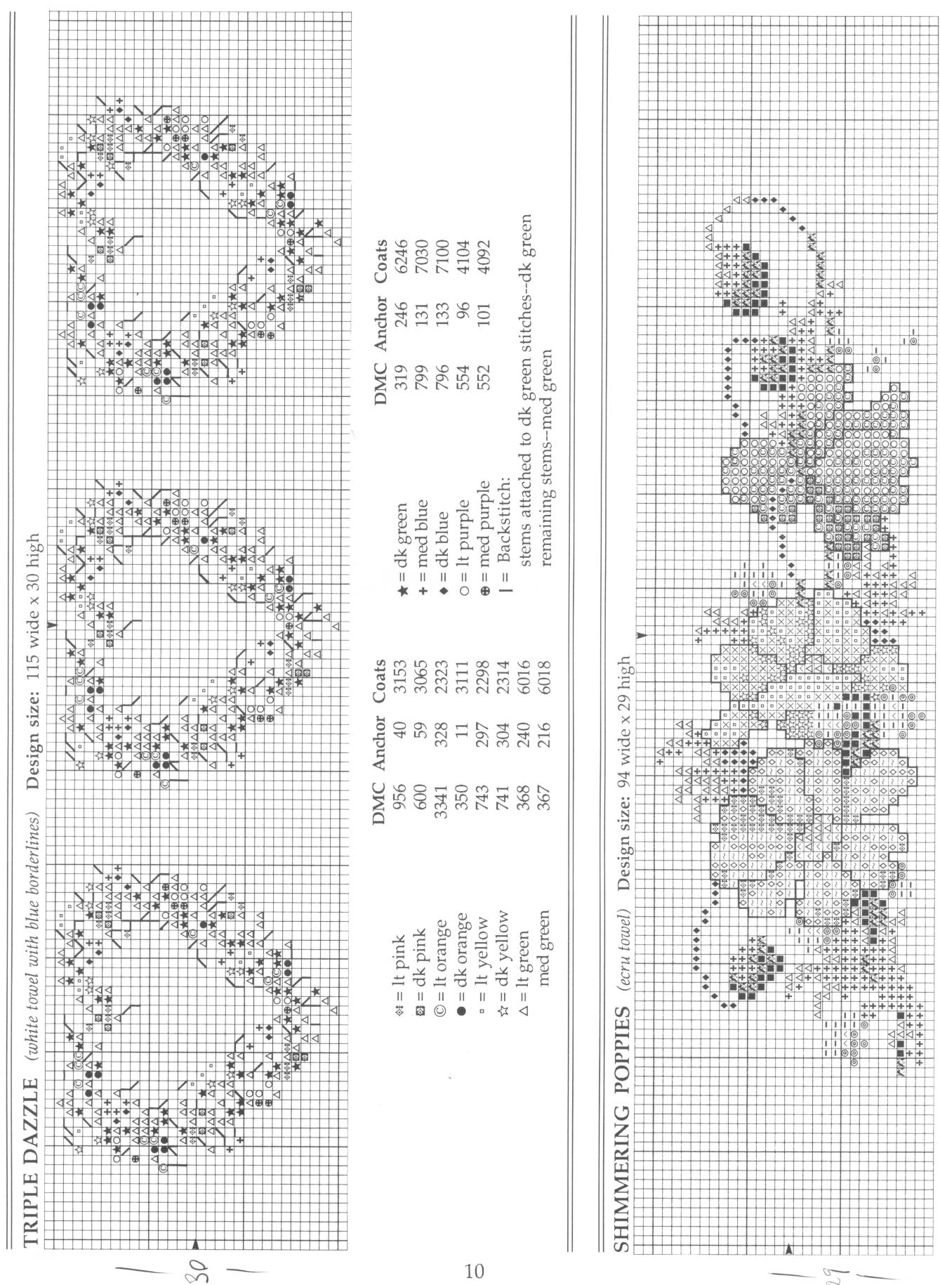 Schema punto croce Asciugamani 18