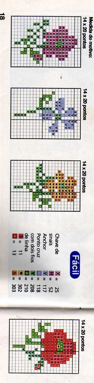 Schema punto croce Asciugamani Fiori 18