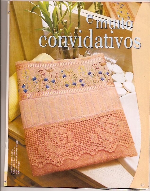 Schema punto croce Asciugamani Fiori 26