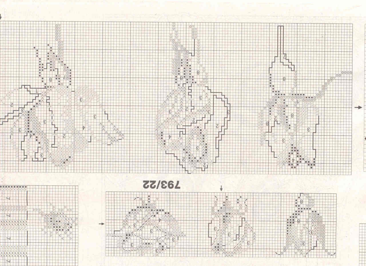 Schema punto croce Asciugamani Rose 03
