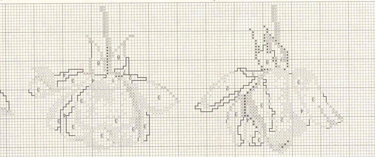 Schema punto croce Asciugamani Rose 05