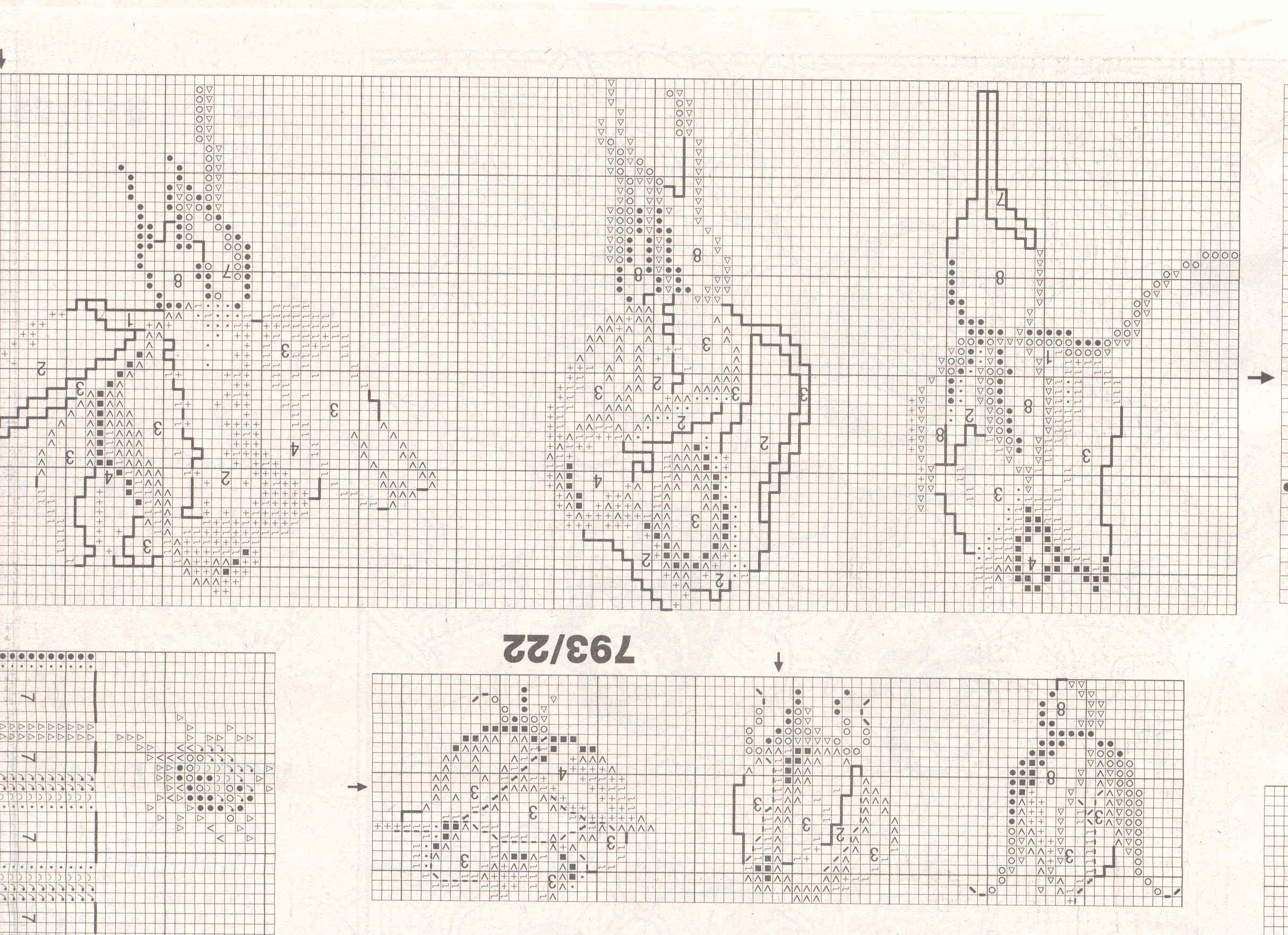 Schema punto croce Asciugamani Tosa 02