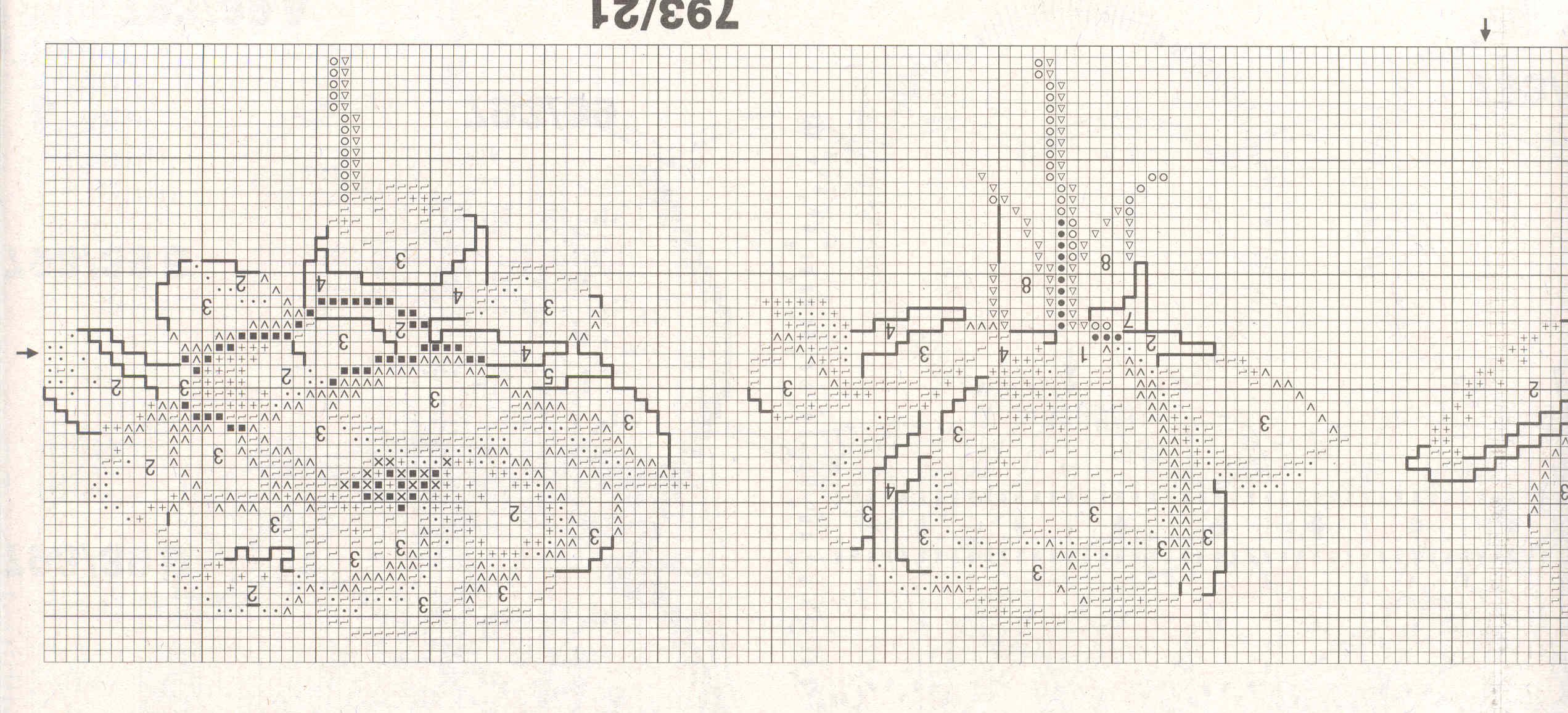 Schema punto croce Asciugamani Tosa 03