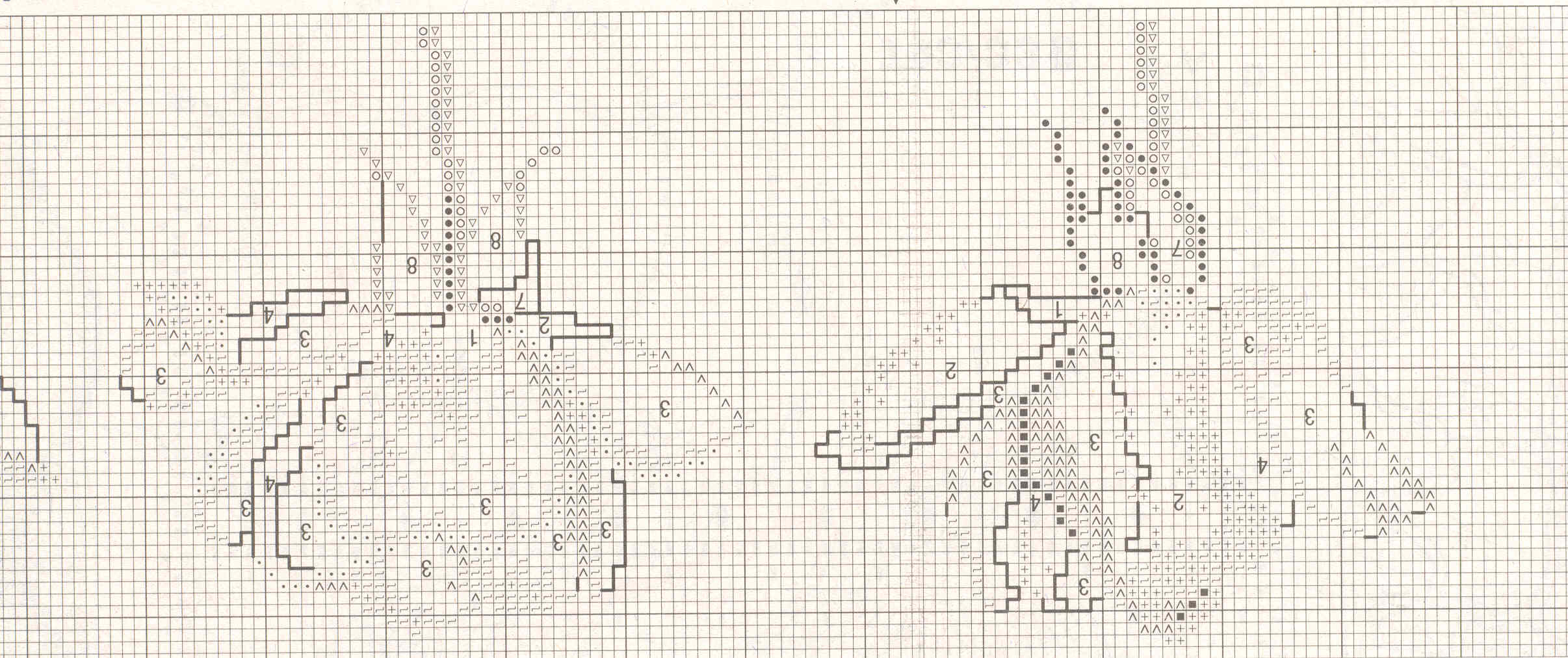 Schema punto croce Asciugamani Tosa 04