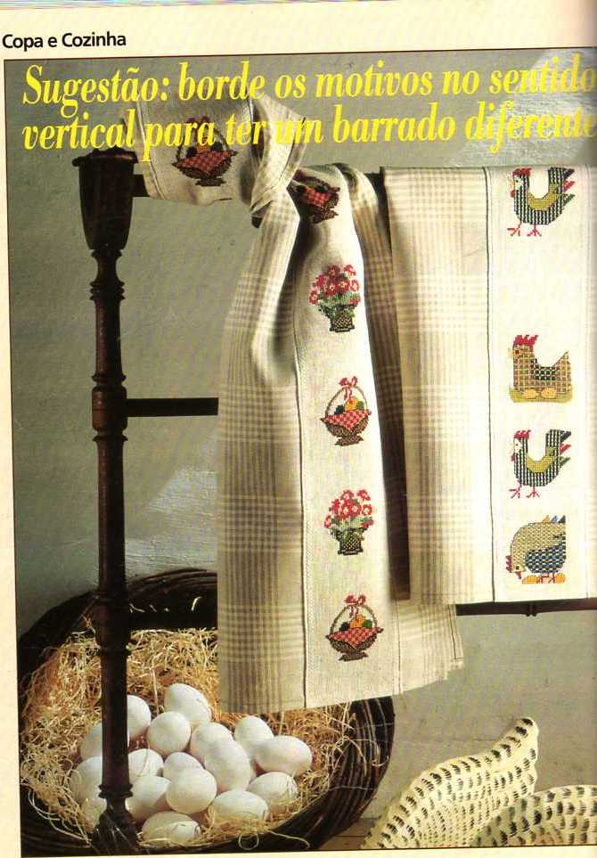 Schema punto croce Asciugapiatti 01