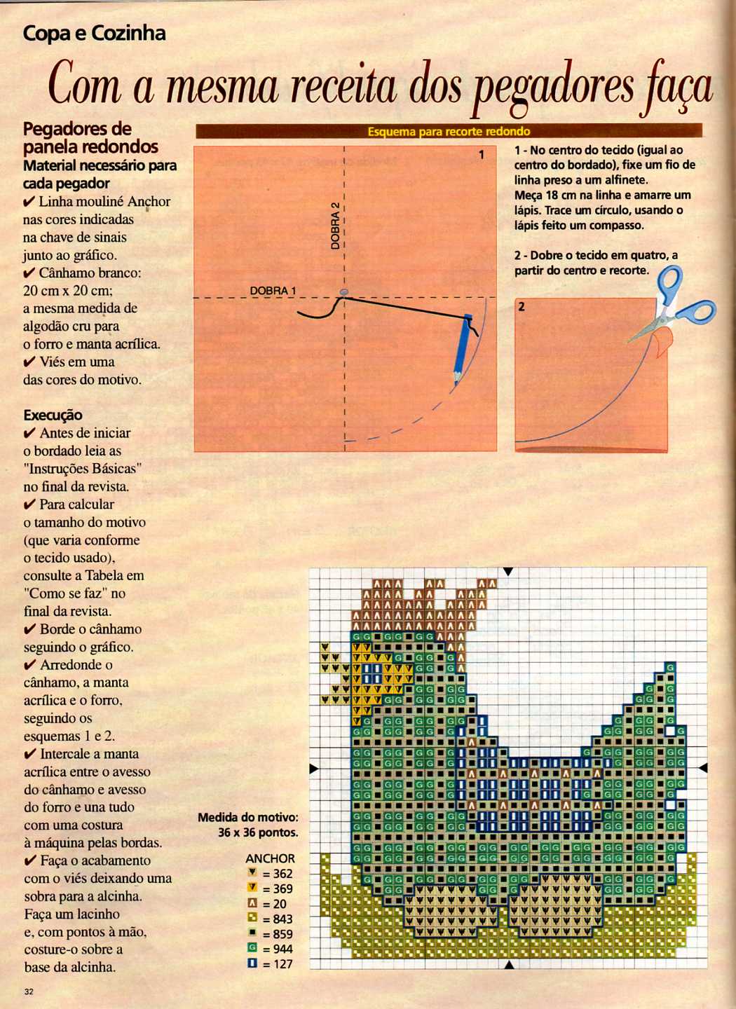 Schema punto croce Asciugapiatti 03
