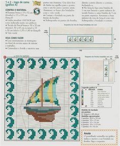 Schema punto croce Barca