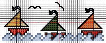 Schema punto croce Barcos