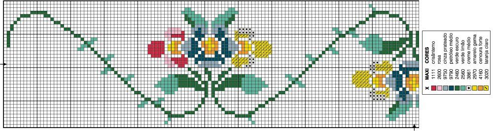 Schema punto croce Barradinho Flores 16