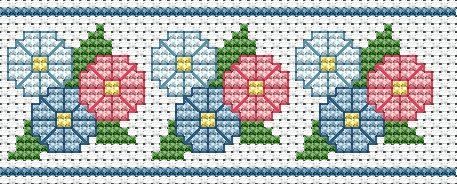 Schema punto croce Barradinho Flores 19