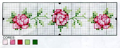 Schema punto croce Barradinho Rosa