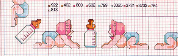 Schema punto croce Bebe 01
