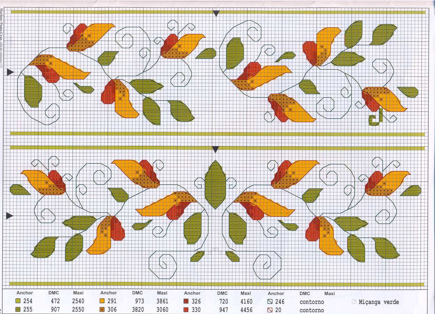 Schema punto croce Boccioli Arancio