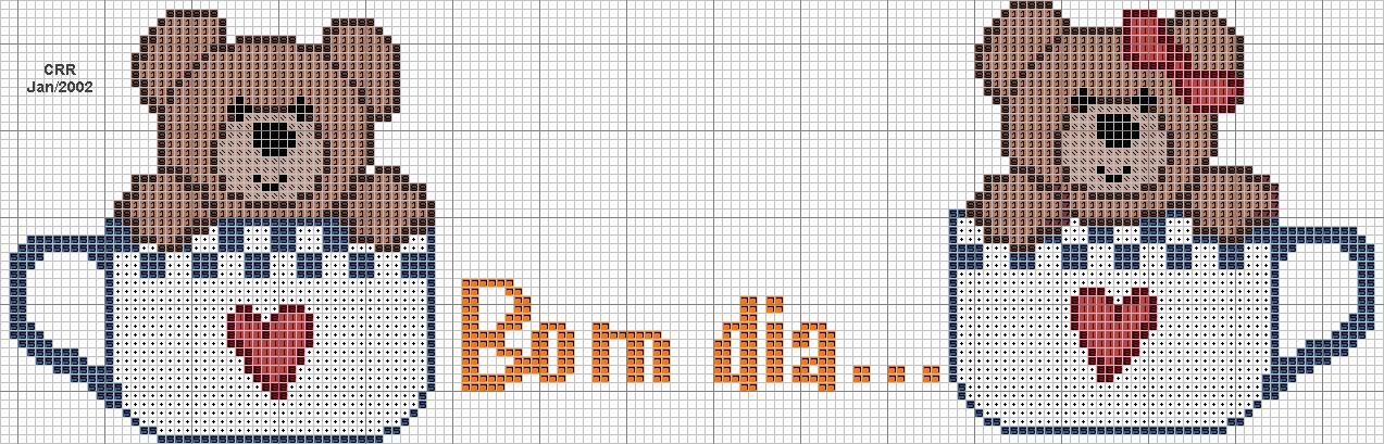 Schema punto croce Bom Dia