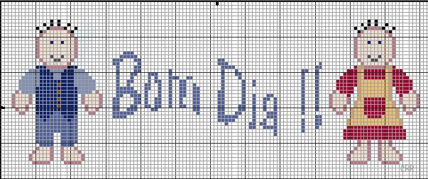 Schema punto croce Bom Dia 02