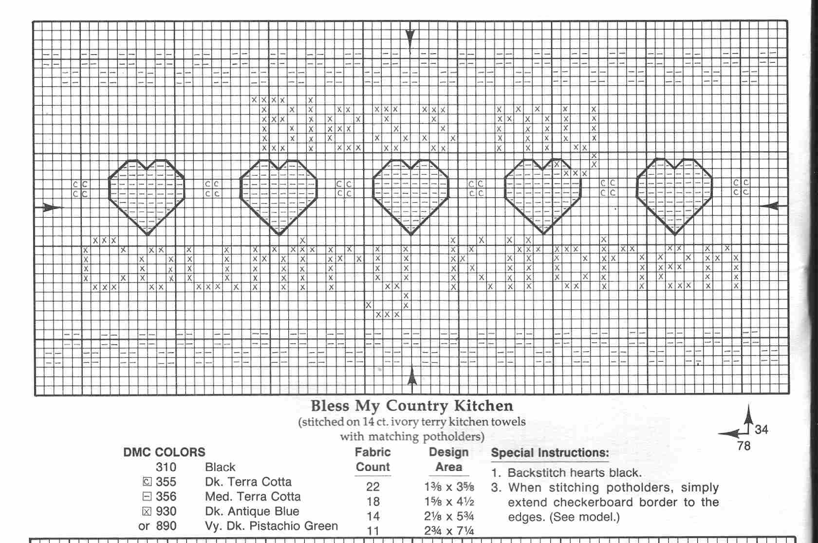 Schema punto croce Bordering On Towel 13