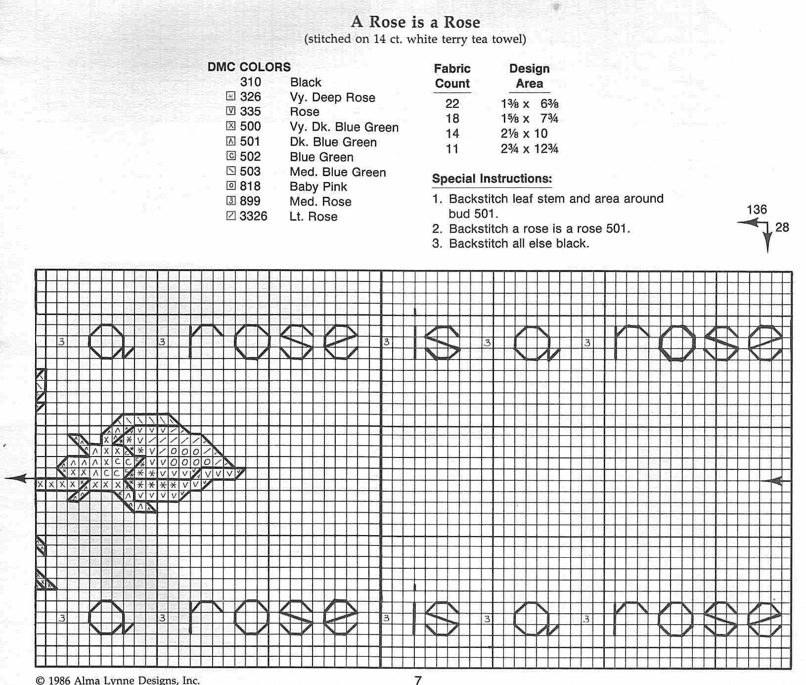 Schema punto croce Bordering On Towel 15