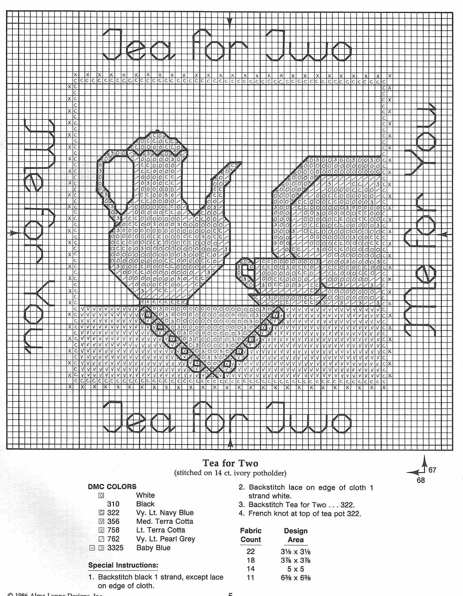 Schema punto croce Bordering On Towel 16