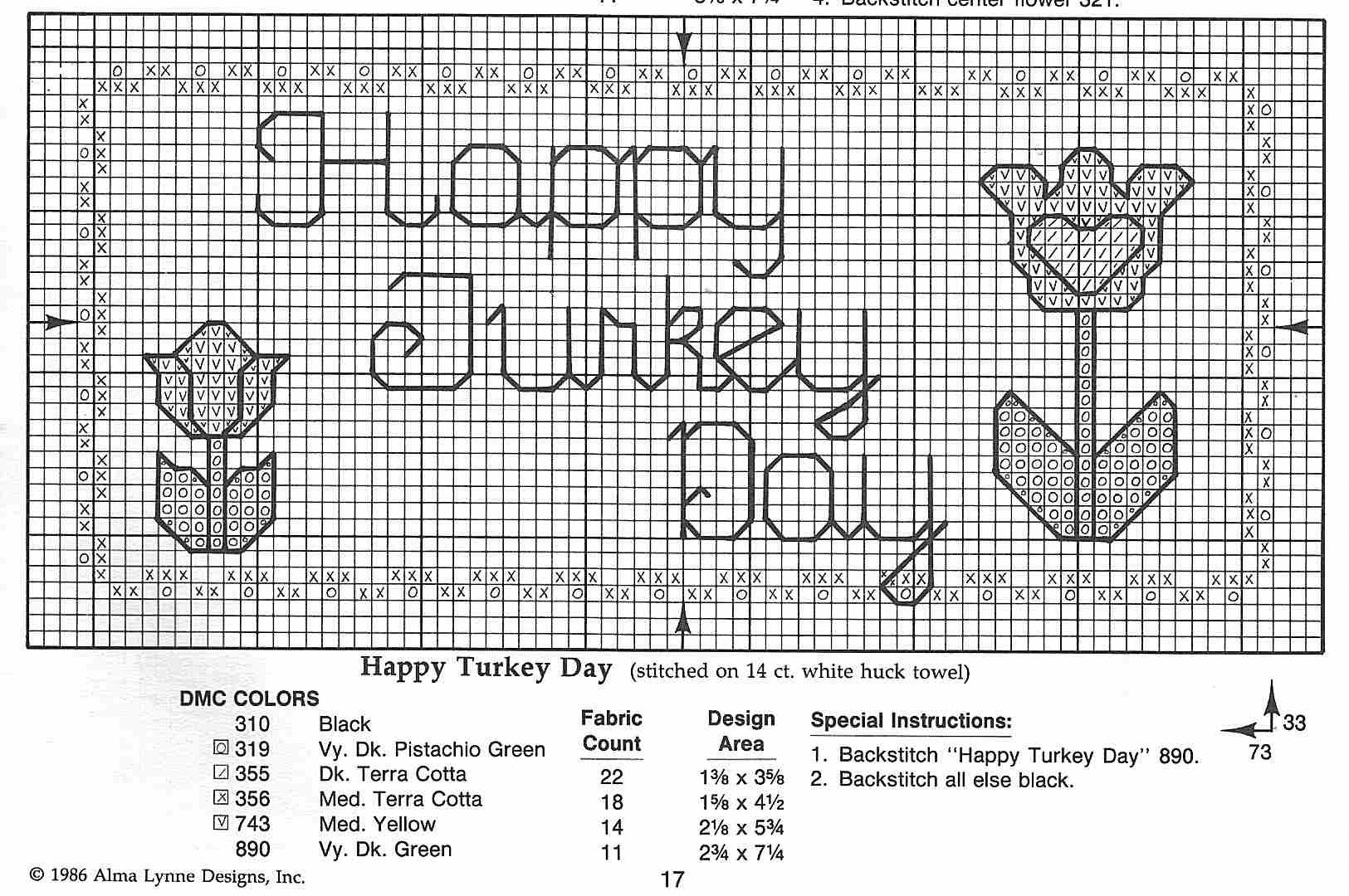 Schema punto croce Bordering On Towel 17