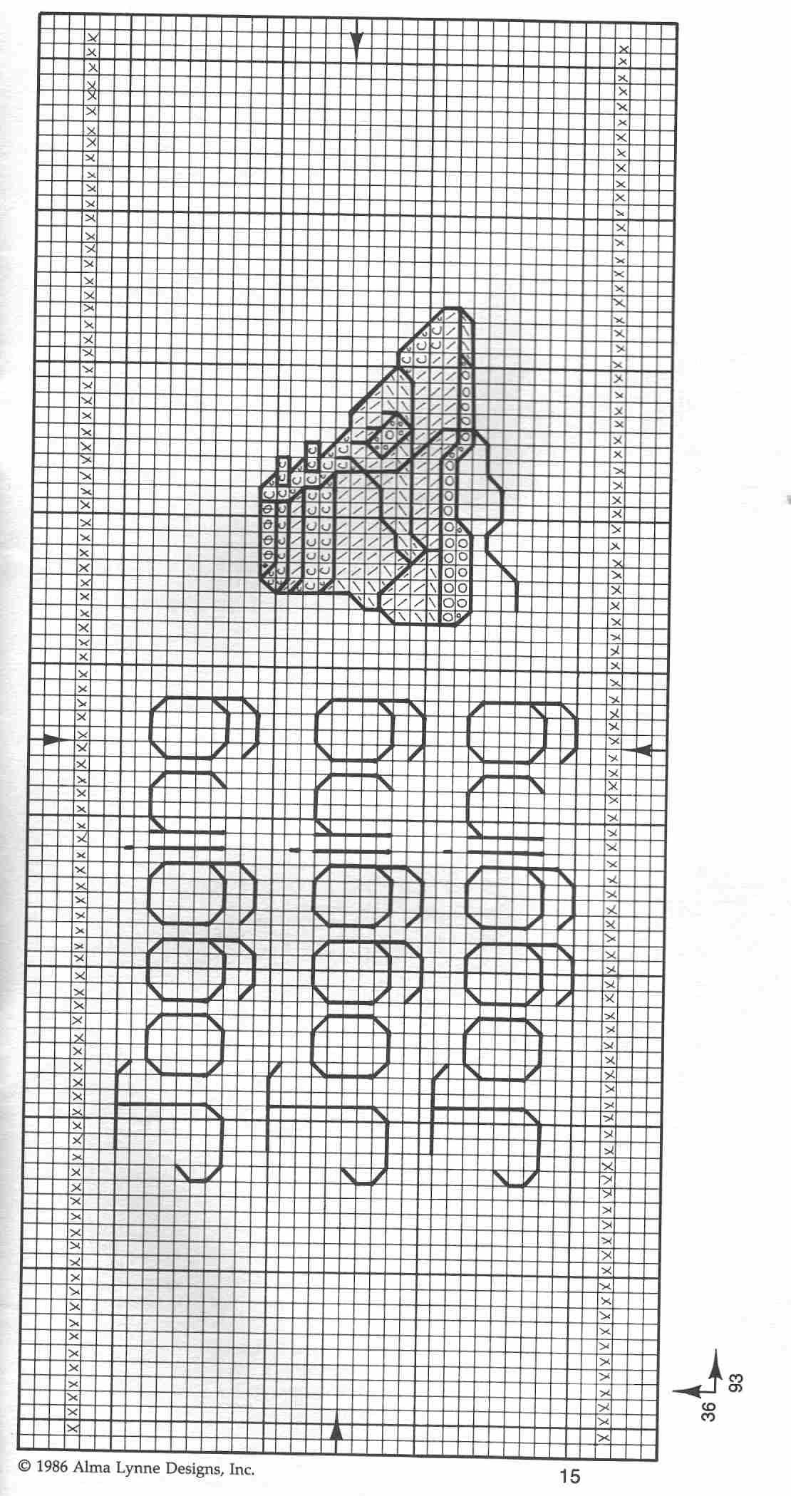 Schema punto croce Bordering On Towel 18
