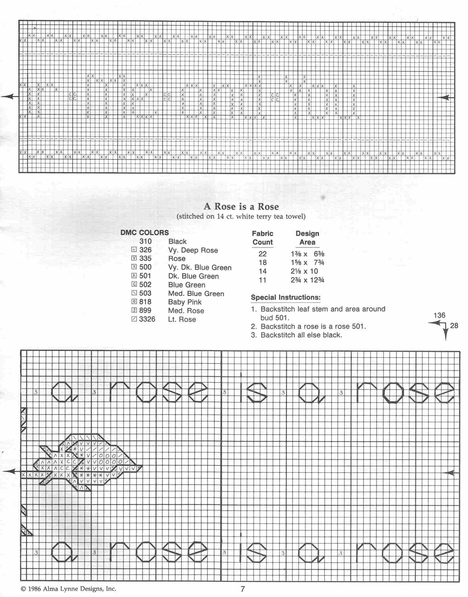 Schema punto croce Bordering On Towel 22