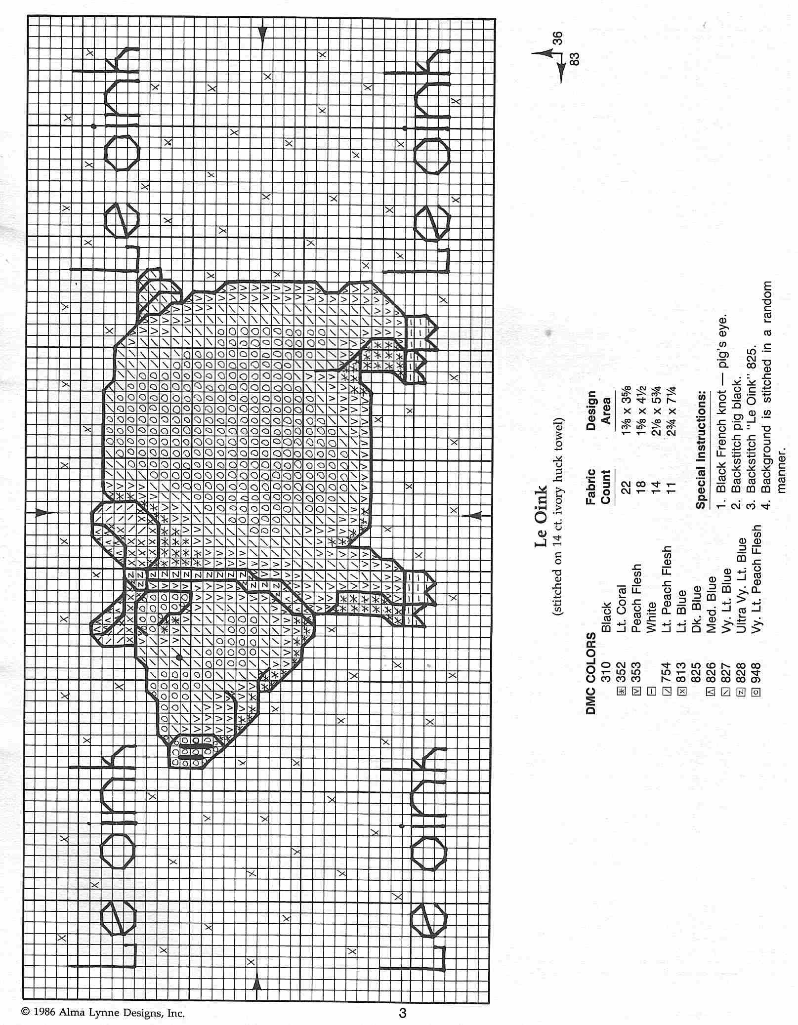 Schema punto croce Bordering On Towel 23