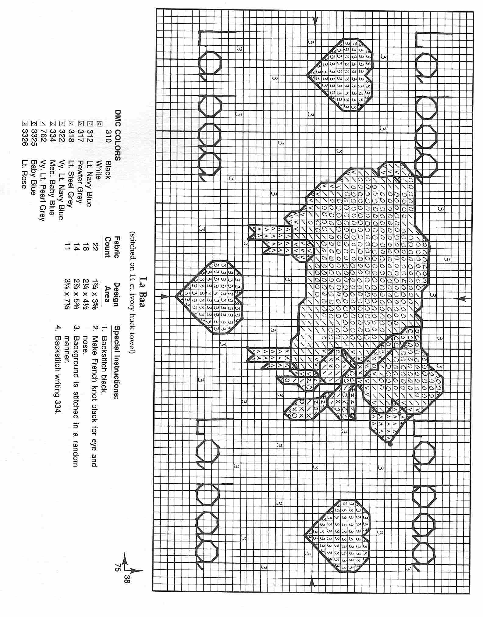 Schema punto croce Bordering On Towel 24