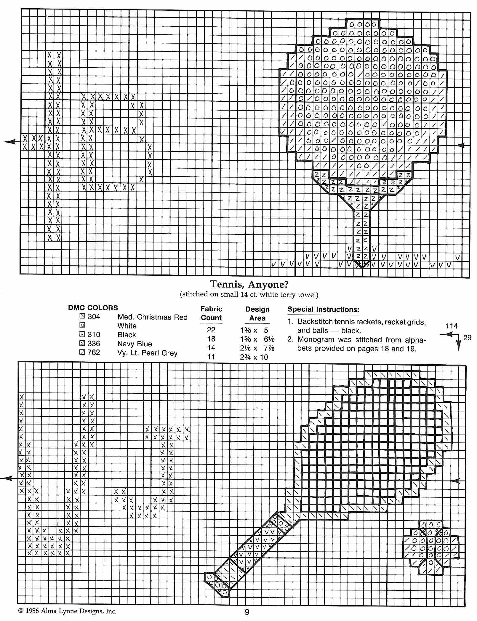 Schema punto croce Bordering On Towel 25