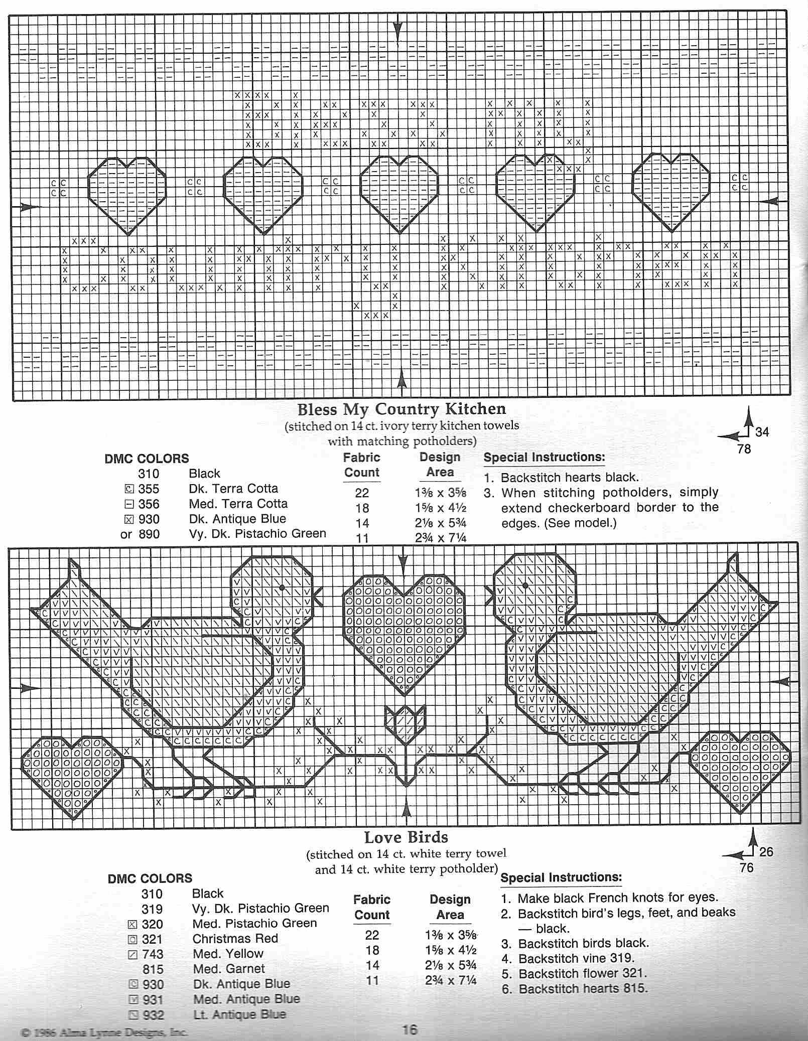 Schema punto croce Bordering On Towel 28