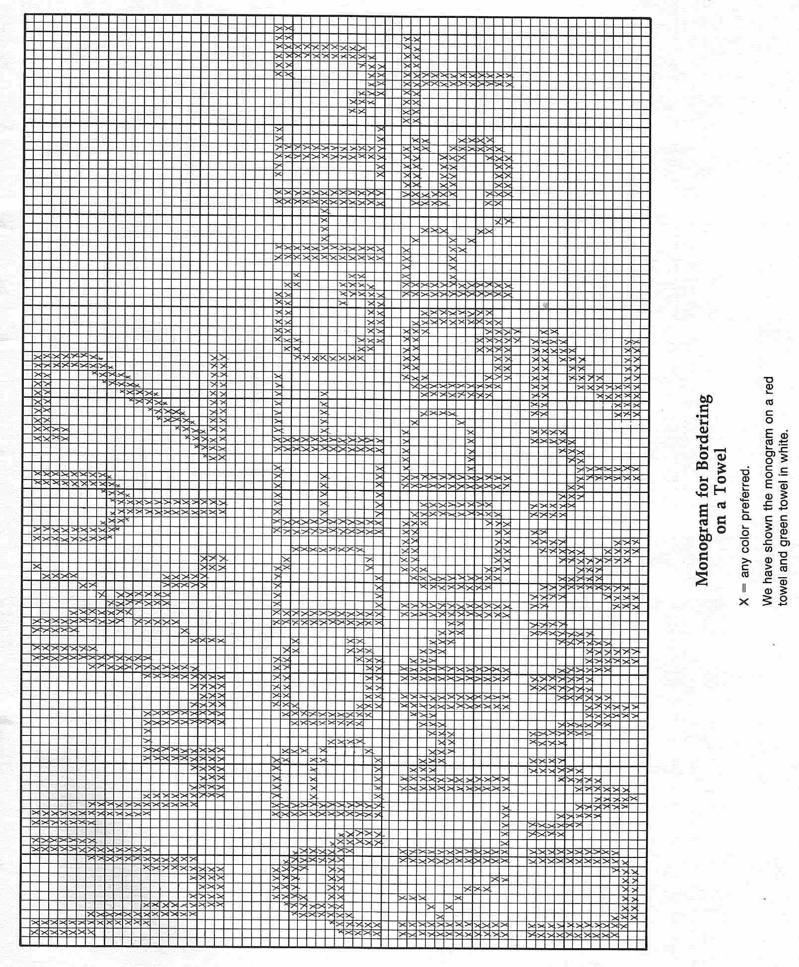Schema punto croce Bordering On Towel 29