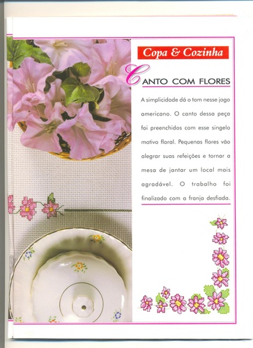 Schema punto croce Bordi Floreali 05