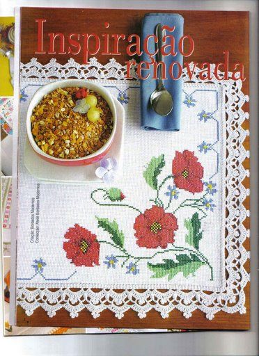 Schema punto croce Bordi Floreali 104