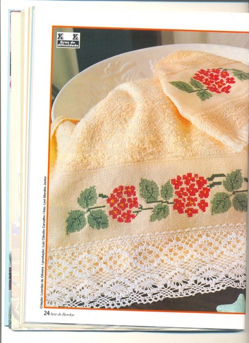 Schema punto croce Bordi Floreali 26