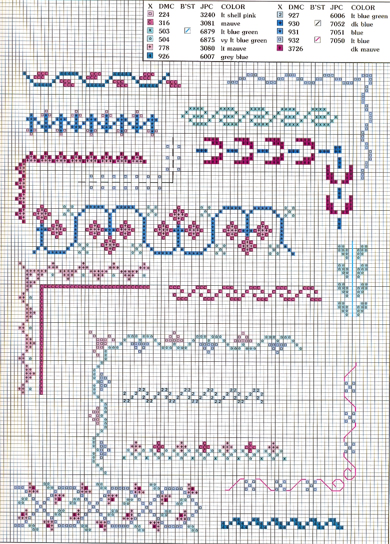 Schema punto croce Bordini 04