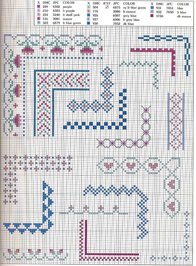 Schema punto croce Bordini 07