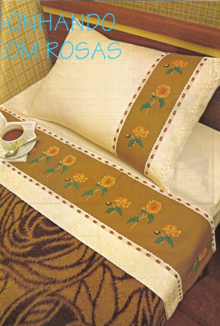 Schema punto croce Bordo Lenzuola 04