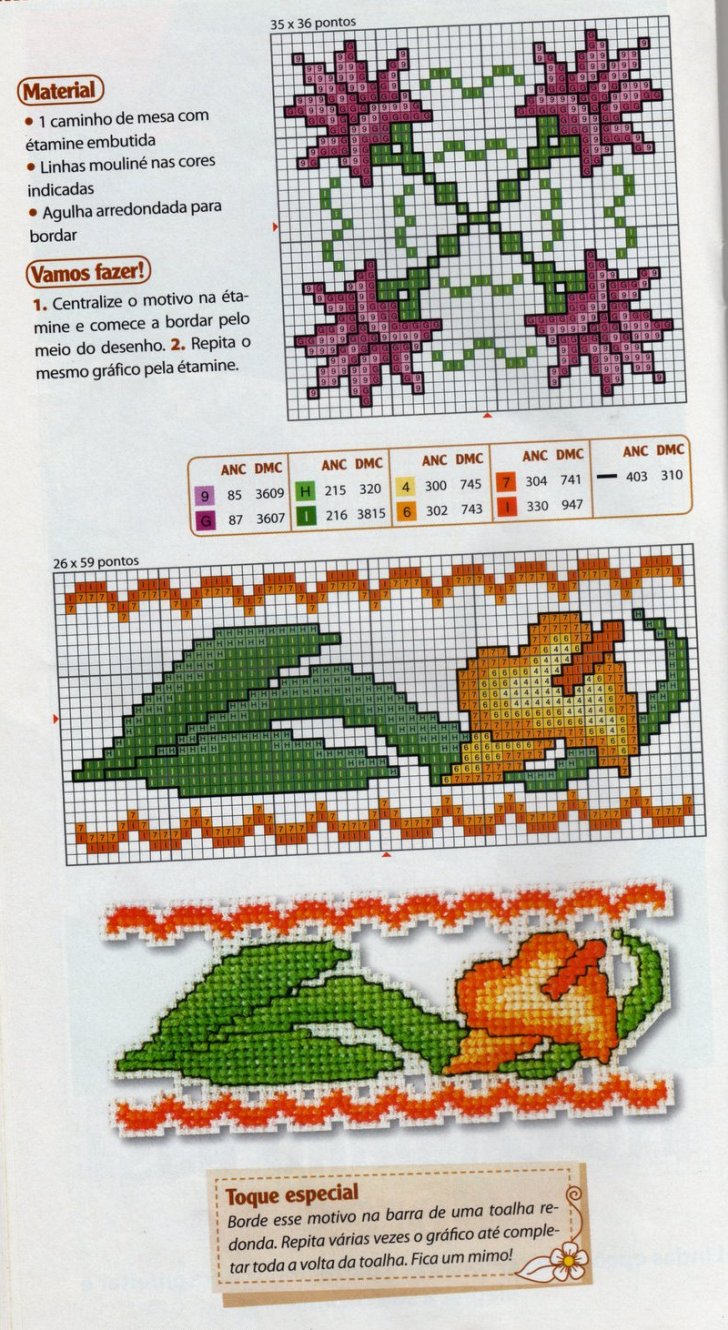 Schema punto croce Calle Arancio 02