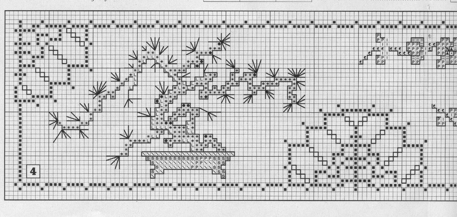 Schema punto croce Cenefas 127