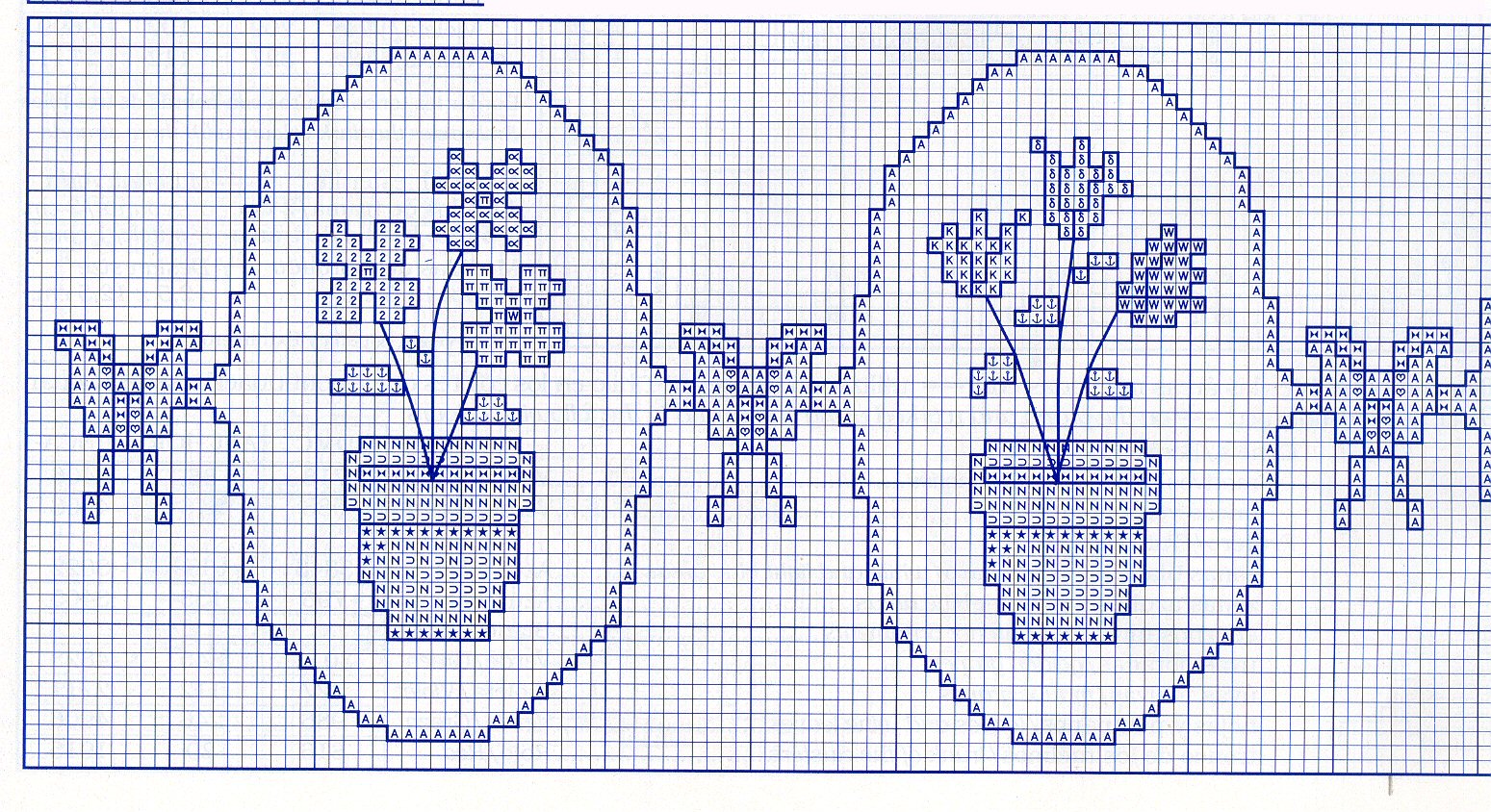 Schema punto croce Cenefas De Cocina 04