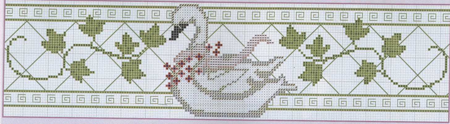 Schema punto croce Cigno