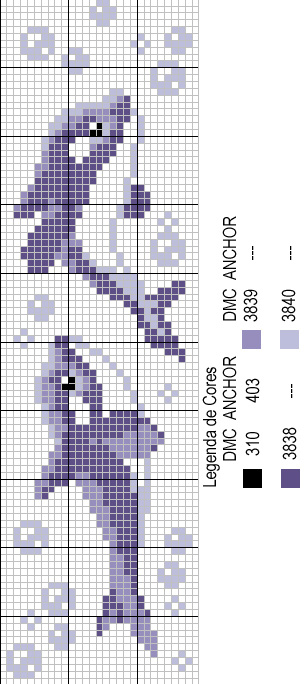 Schema punto croce Delfini 05